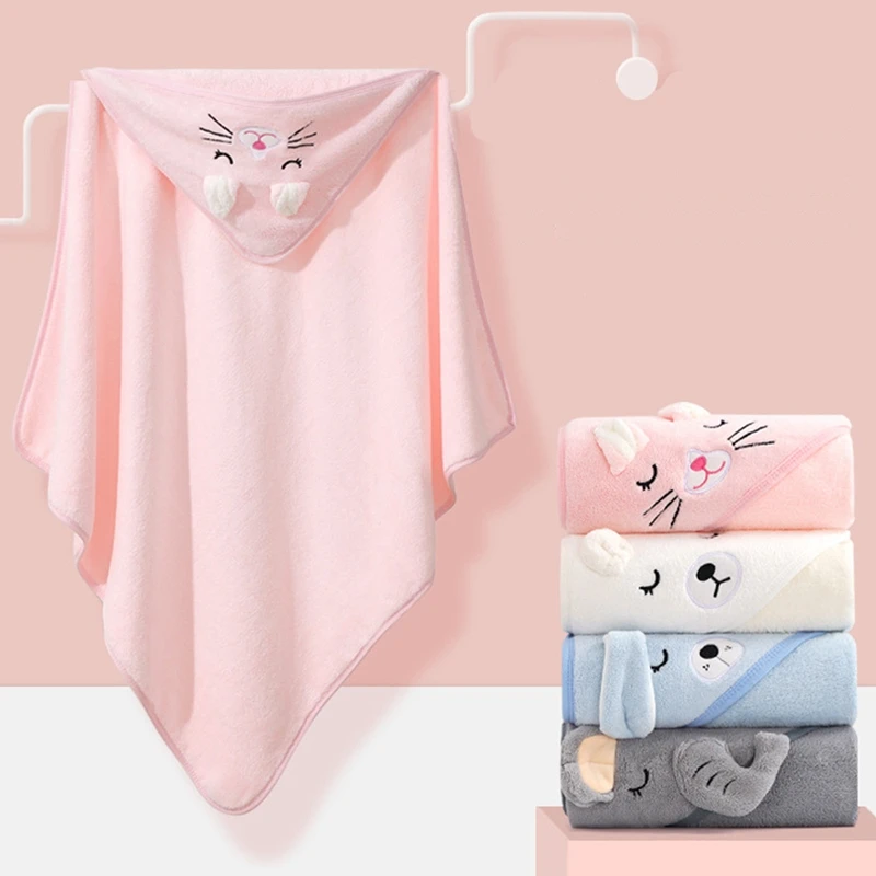 Wholesale Custom Newborn Baby Towel 80*80cm Hooded Bath Baby Hooded Towels