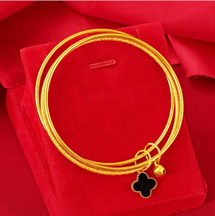 

fashion Fine sand ring bracelet Gold plated bracelet women bracelet 24k gold bangle Free shipping wedding jewelry gift