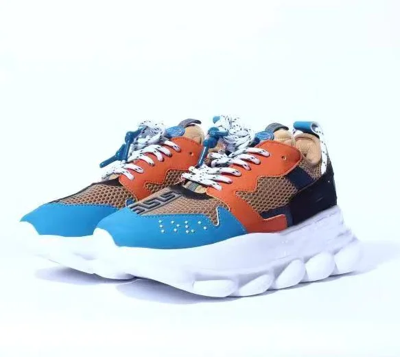 

Brand Name Men sport shoes Versace- Chain Designer Fashion trend Versacce- Chain Reaction Famous Brand trainers