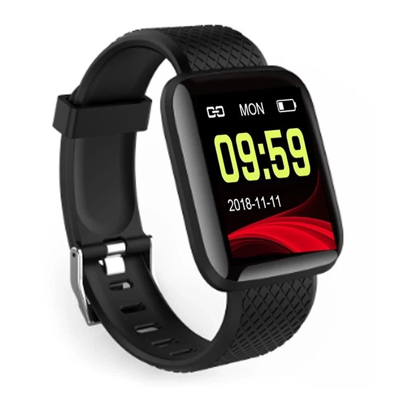 

116 Plus Smart Watch Wristband Sports Fitness Smart Bracelet Band Watches Pedometer Blood Pressure Measurement Smartband Watch, Black, purple, green, blue, red