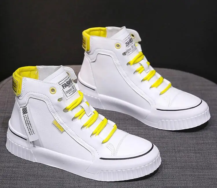 
Soft Breathable High Cut Sport Shoes Fashion comfortable Women Skateboard Shoes Girls White Casual Shoes 