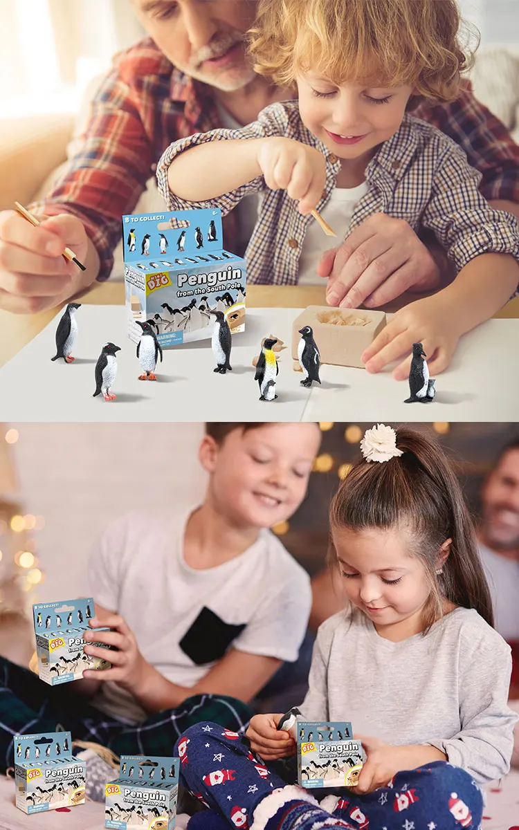 Wholesale Penguin Excavation Kits For Kids Pirate Treasure Chest Dig