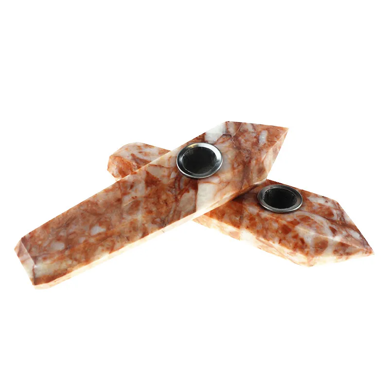 

Natural Pork Stone quartz crystal smoking pipe for gift, Colorful