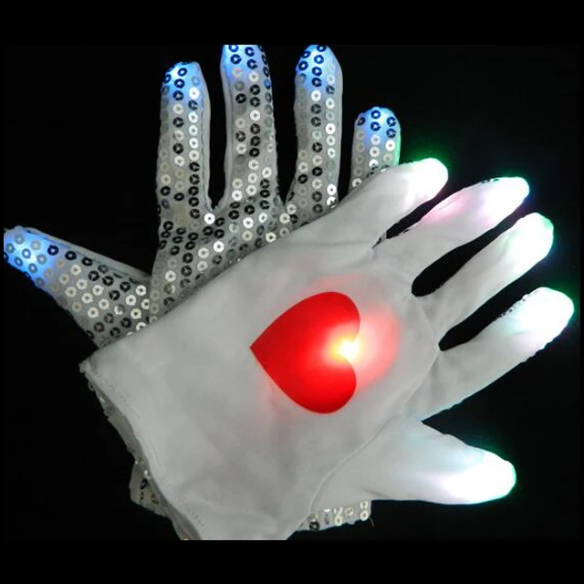 Wholesale Party FavColorful CE&ROSH Certificate Low Moq Finger Light Up LED Gloves