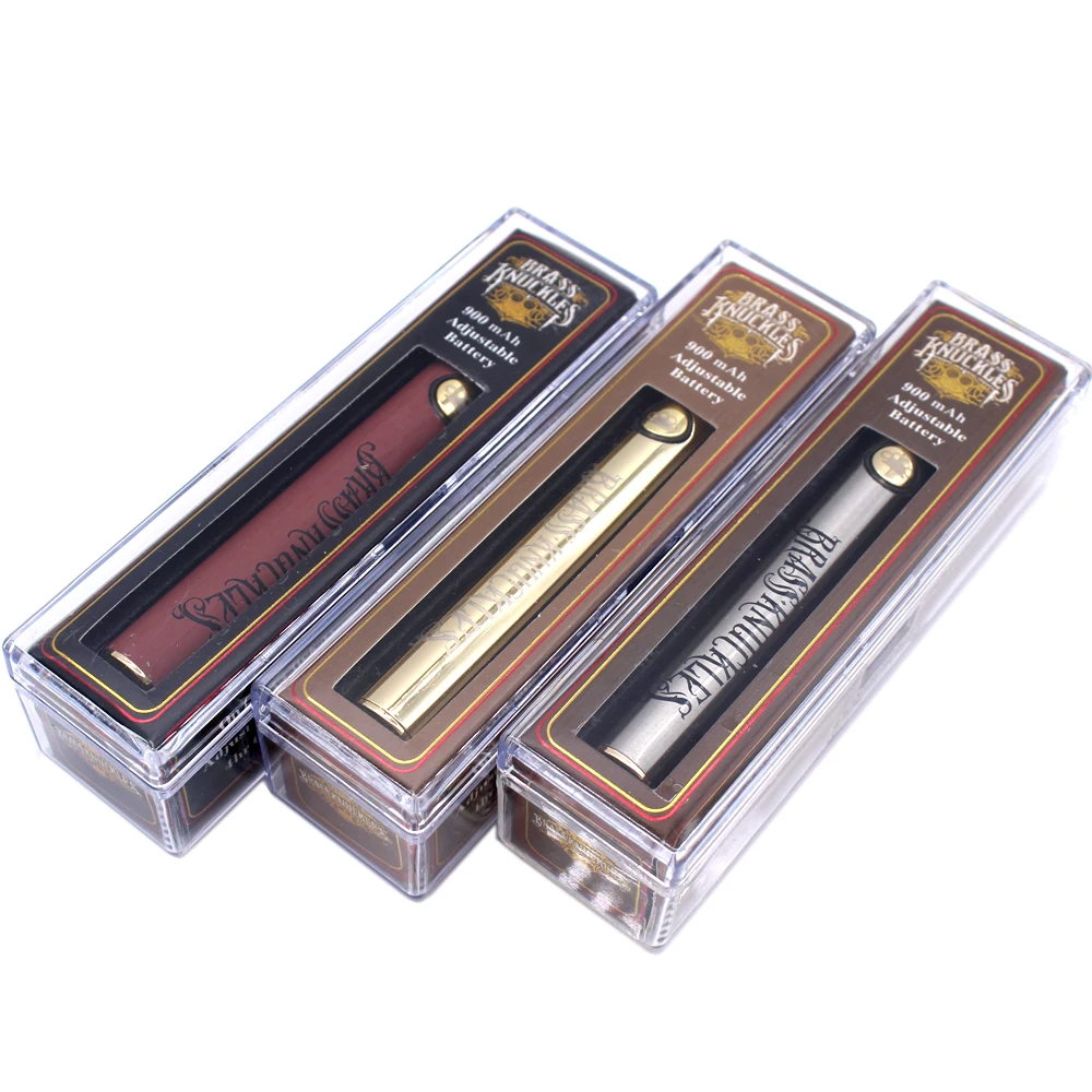 
Best Price CBD Vape Pen Brass Kunckless BK Battery 900mAh/650mAh Variable Voltage with Gift Box Packing 
