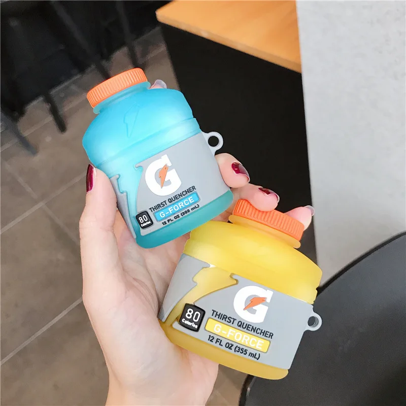 

3D Gatorade Energy Drink Silicone Earphone Charging Case for Airpod 1 2 3 Cases Protective Cover For Apple Airpods Pro