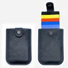 Slim Pull Out Mini Cascading waterproof credit card Wallet Crazy Horse PU Leather plastic Stack Up Purses ID Cash Card holder
