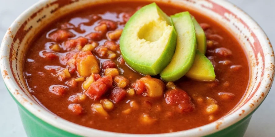 Homemade pozole rojo