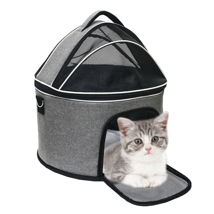 

Factory Direct Sales Travel Cats Carrier Luggage for Cat Produced in Guangzhou, Grey