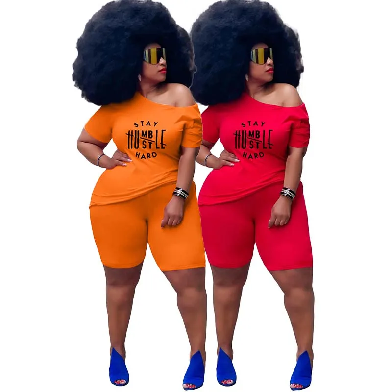 

New Arrival Bodycon Shorts Plus Size Two Piece Set Women Clothing, Picture colors