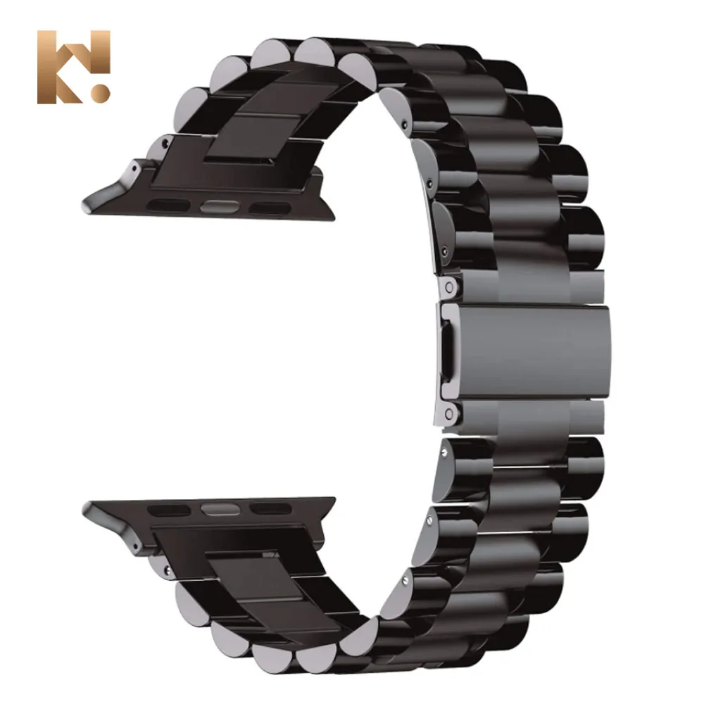 

Keepwin 45 44 42 41 40 38 mm Metal Gold Watch Strap Suede Detachable Watch Band for Apple series 7 6 5 SE, Silver/pink/gold/black/gun/champagne