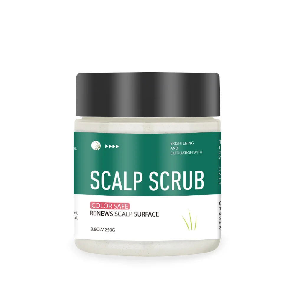 

Natural Sea Salt Scalp Scrub Shampoo Hair Care with Gentle Foaming, Light yellow