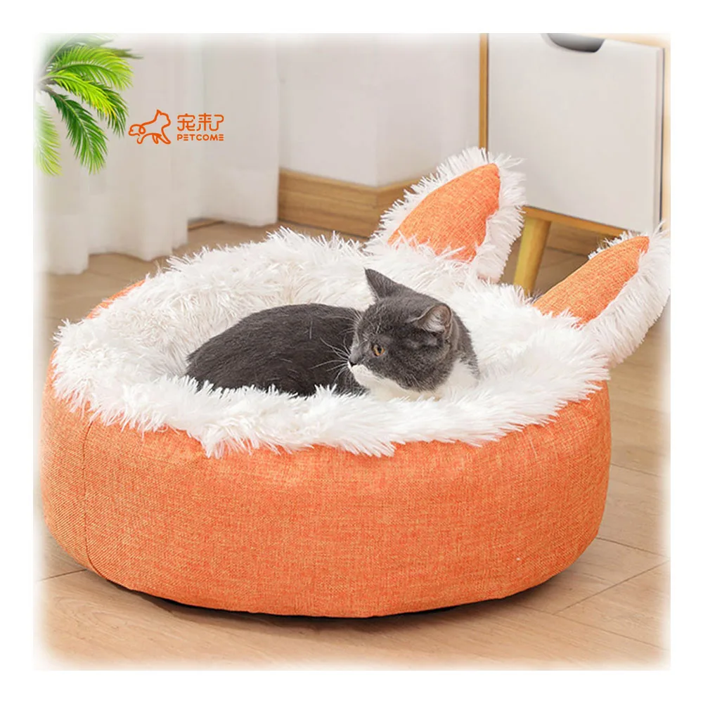 

PETCOME Supplier Best Selling Eco Friendly Comfortable Fluffy Velvet Cute Cat Bed Pet Dog, 5 colors