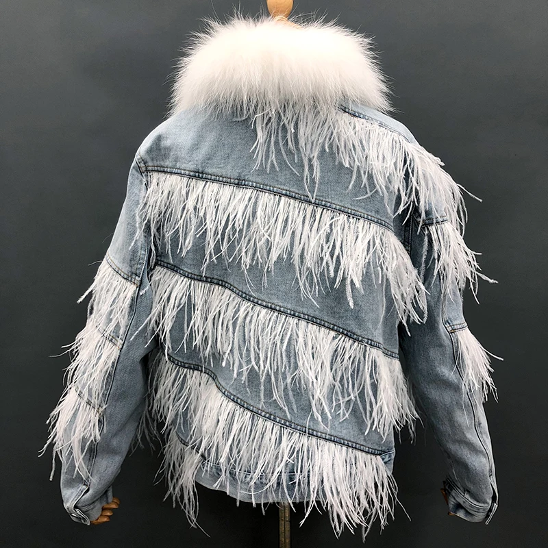 custom cool winter jacket turkey decoration short real fox fur