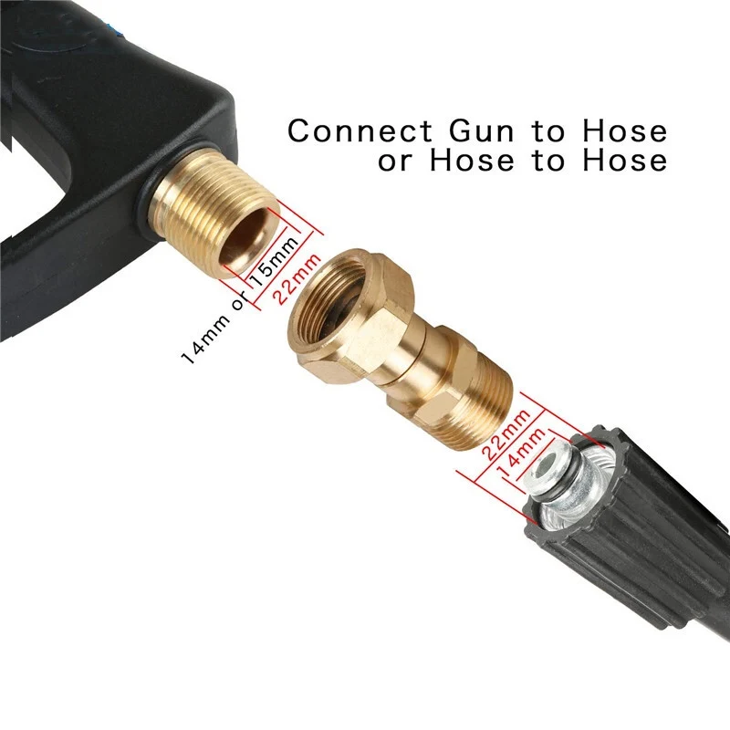 High Pressure Washer Swivel Joint Hose Fittings Quick Connect Coupling