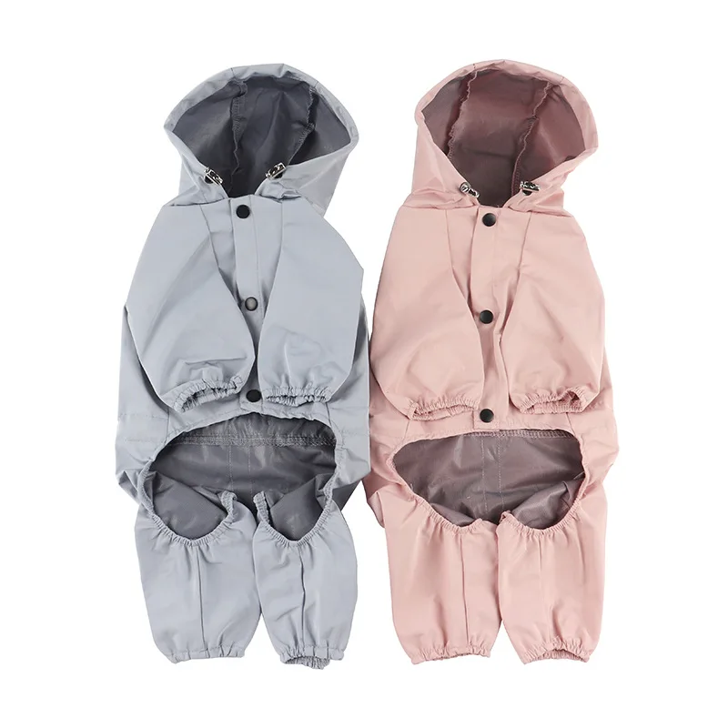 

new styles fashion 2021 OEM/ODM Evcil Rainproof breathable reflective clothes raincoat for dogs pet supplies, Pink blue