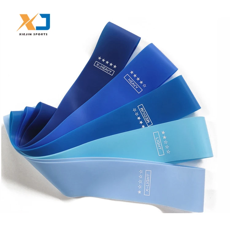 

packaging yoga exercise keep fitness resistance non slip latex bands, Blue