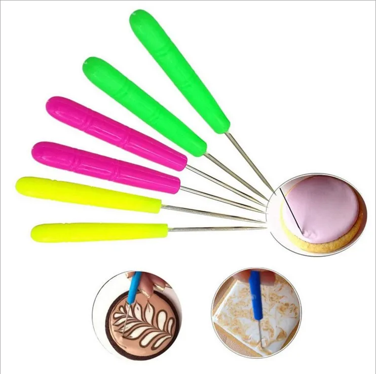 

New Needle Cake Tester Baking Tools Biscuit Icing Needle Baking &pastry Tools Scriber Stir Needle Stainless Steel 1pcs Kitchen, Random color