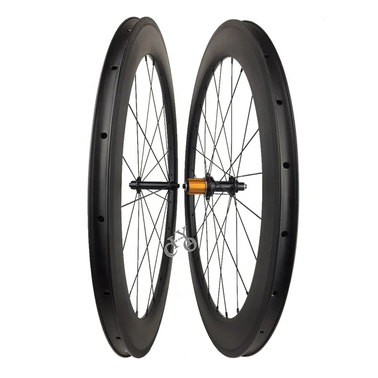 

Ultra Lightweight Smooth Carbon Cycling Wheels 60mm Depth x 25mm Width Road Bike Wheel V Brake Clincher Carbon Wheelset 700c