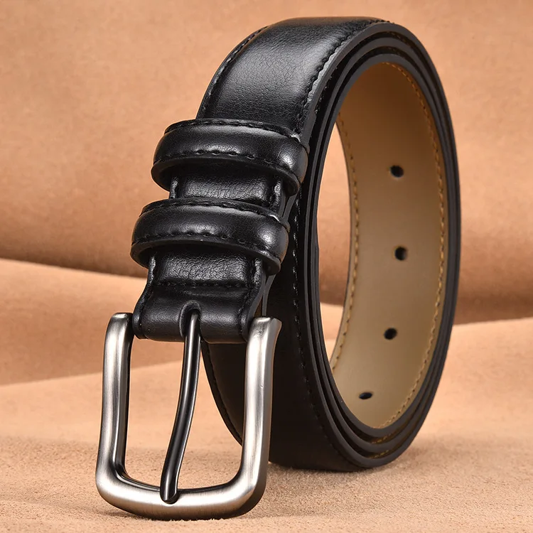 

Fashion Custom High Quality Men Genuine Leather Belts With Pin Buckle