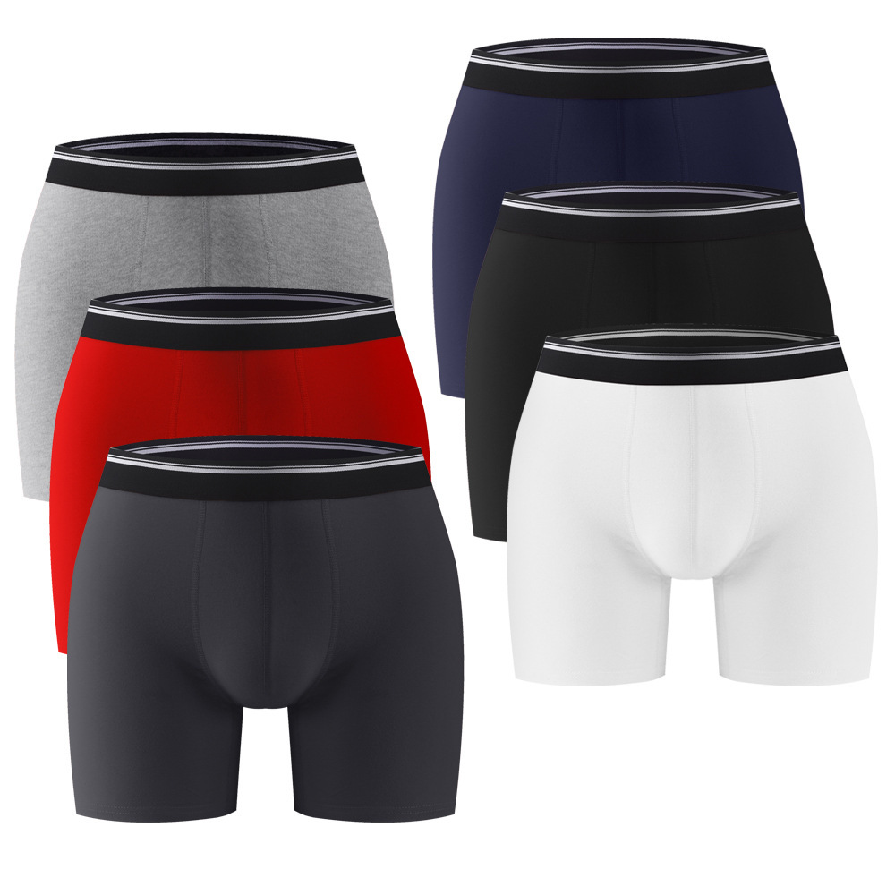 High Quality Men's Boxer Briefs Pure Cotton Extra Large and Extra Long Breathable Underwear with Digital Printing for Adults