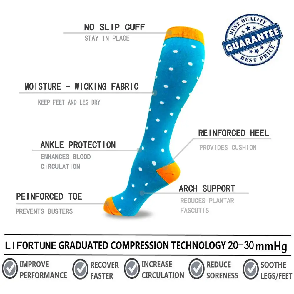 High quality colorful running socks compression for outdoor activity