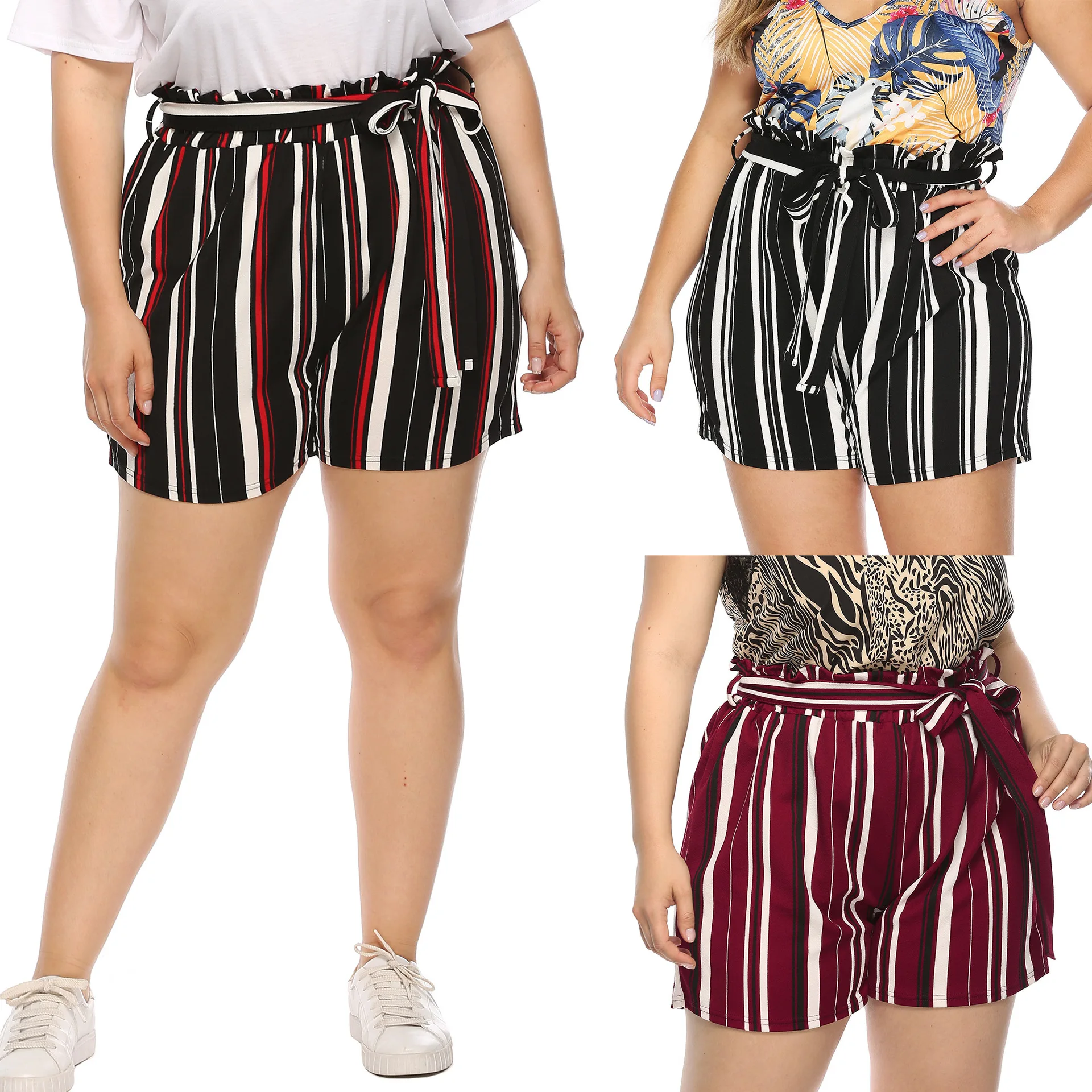 striped palazzo pants plus size