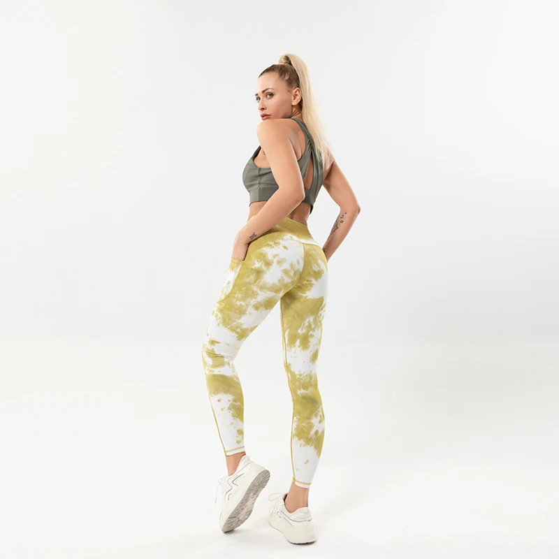 

Hot Selling Plus Size Gym Printed Leggings High Waist Active Wear Women Yoga Pants With Pockets