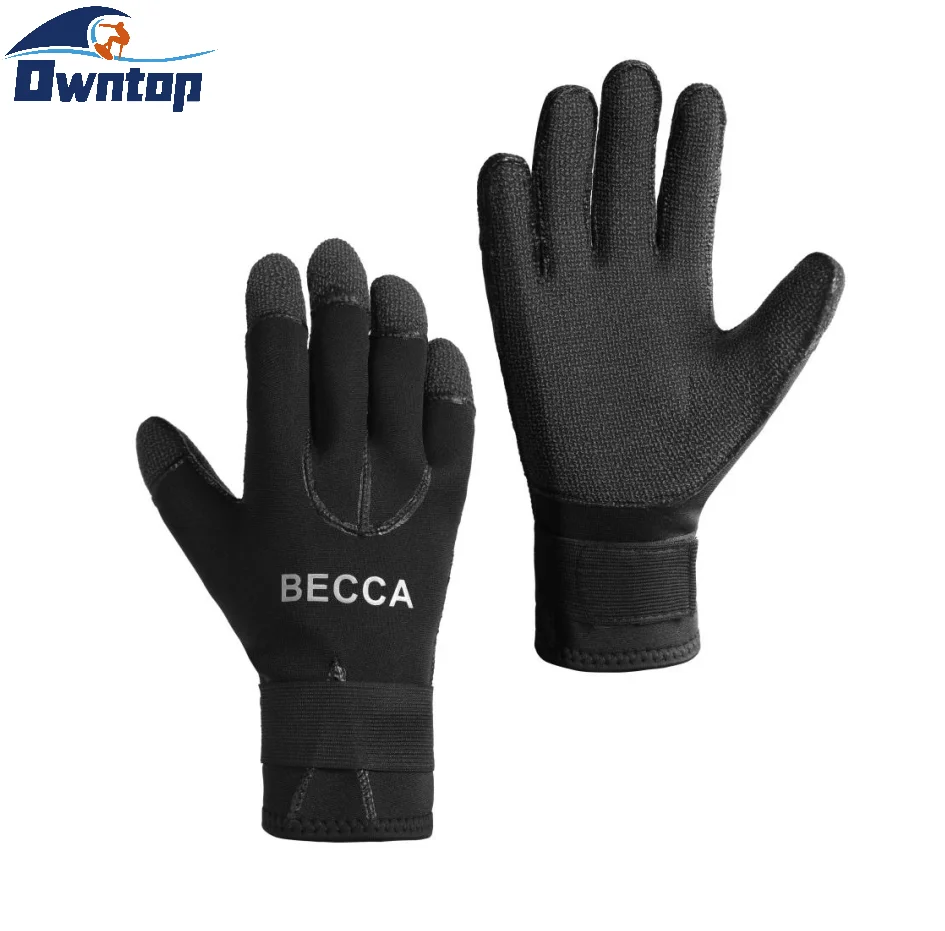 

5mm CR Neoprene Diving Gloves Five Finger Warm Wetsuit Winter Gloves for Diving Snorkeling Paddling Surfing
