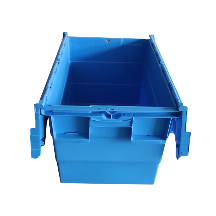 Qs Storage Turnover Nest Crates Stackable Round Trip Totes Plastic Moving Box Store Plastic