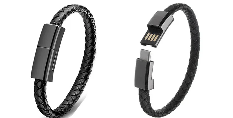 
New Design Leather Braided USB Charging Cord Charger Bracelet Cable For Iphone Android usb cable original 