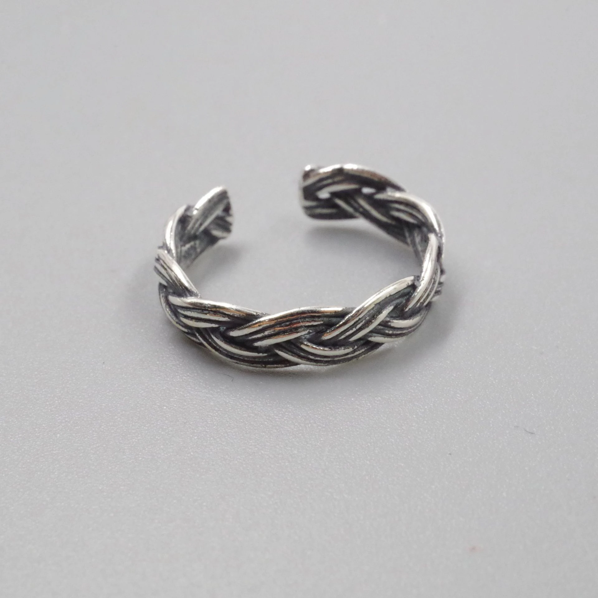 

Fashion stylish ins vintage geometry ring, Silver color