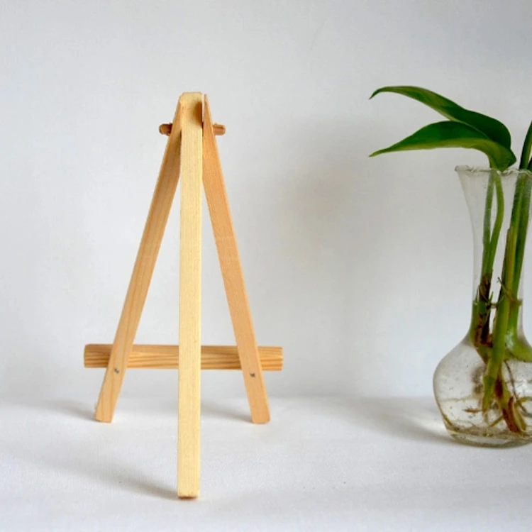 New Product 6.25inch Mini Canvas Solid Wood Line Display Easel Stand