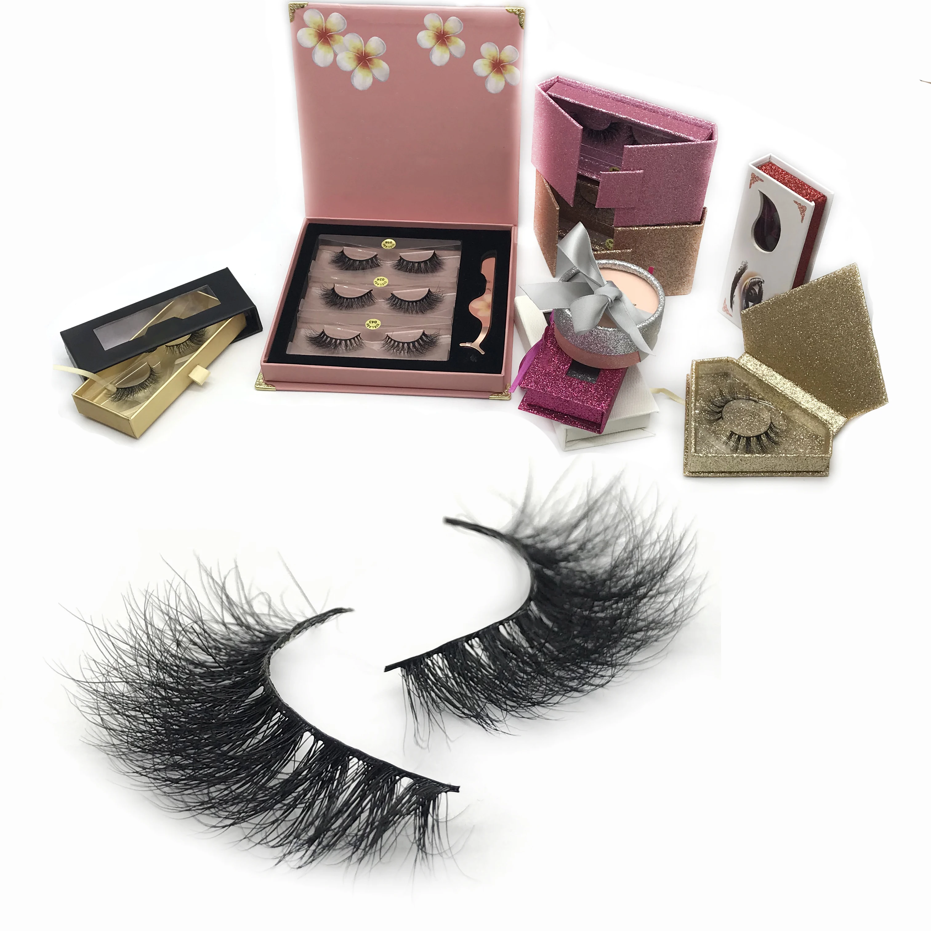 

3D Mink Fur Lashes False Eyelashes Human Hair 100% Real 3D Mink Lashes