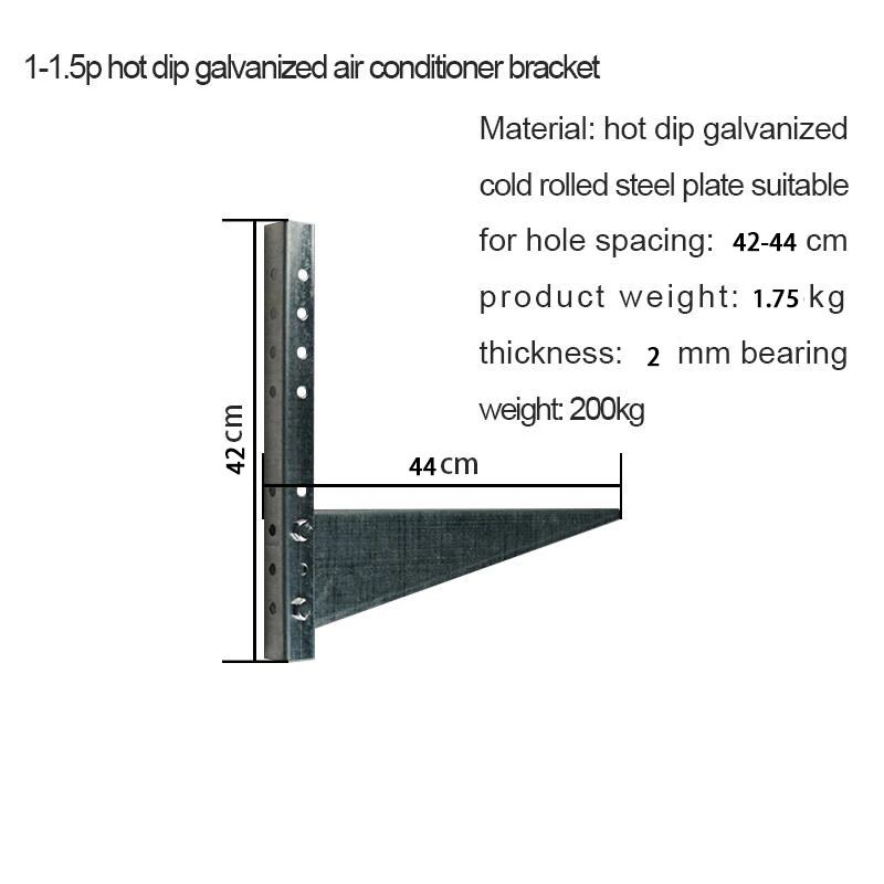 
View of stainless steel split air conditioner bracket 