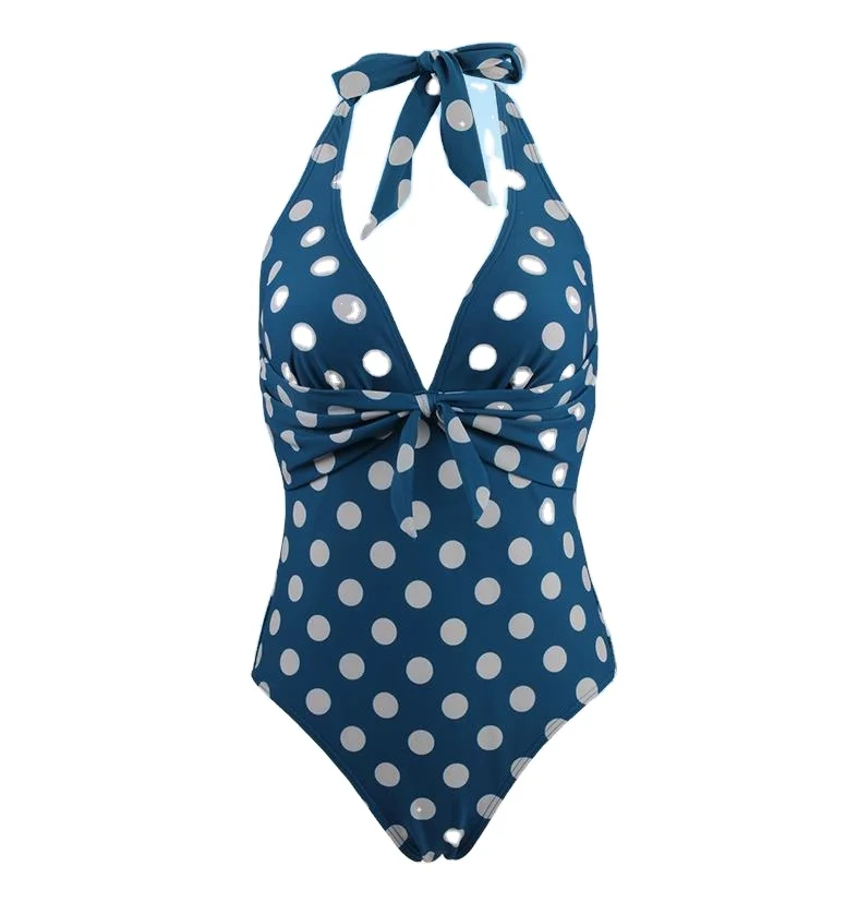 

Neckline backless bikini sexy v-shaped one-piece swimsuit cute one-piece butterfly kink Wave dot floral print summer beach