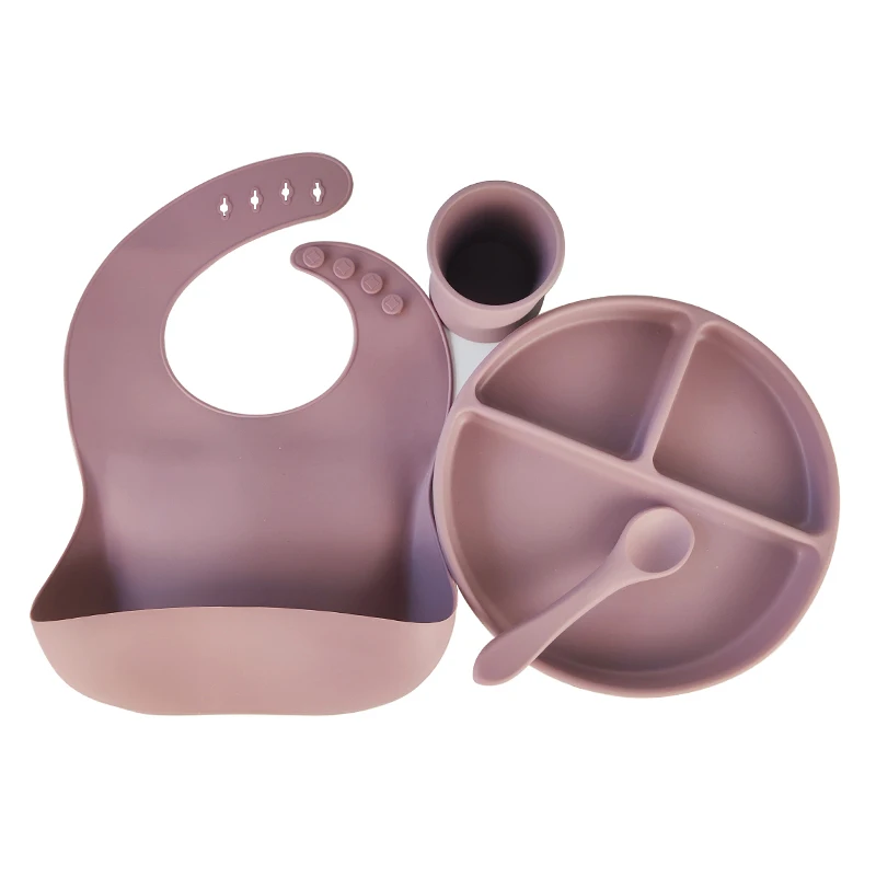 

kids plate silicon baby weaning eating set