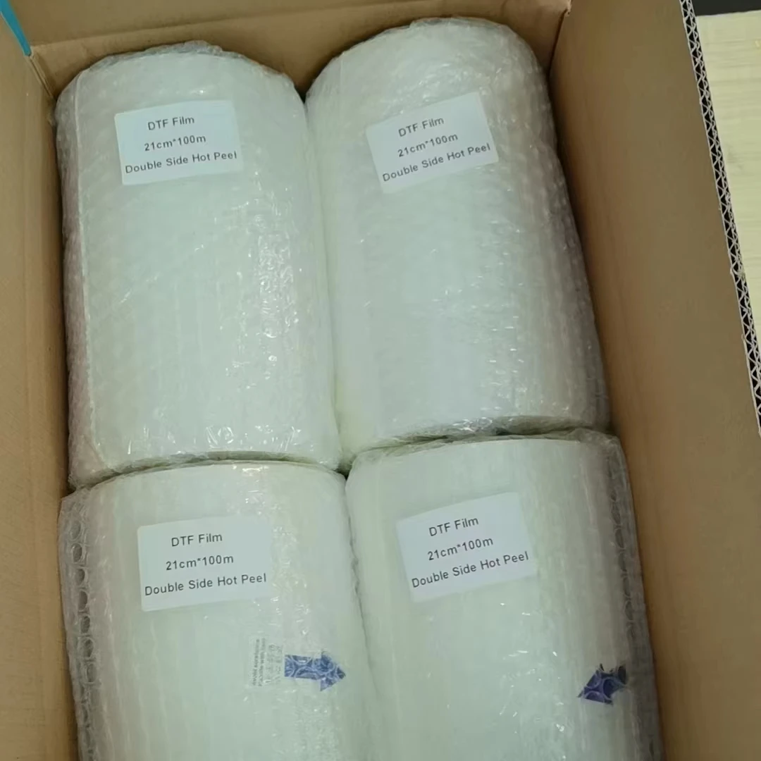DTF Film Roll 21 cm Double Side Matte Dtf Film 33cm 30cm 60cm Hot Peel Heat Transfer Film for DTF Printing