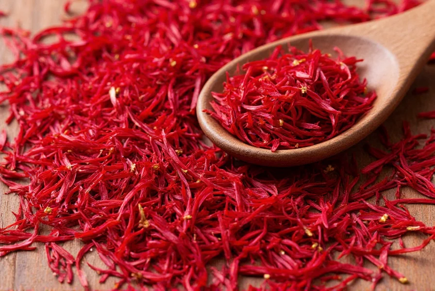 Comparison of different saffron supplement formulations showing standardized extracts versus non-standardized products