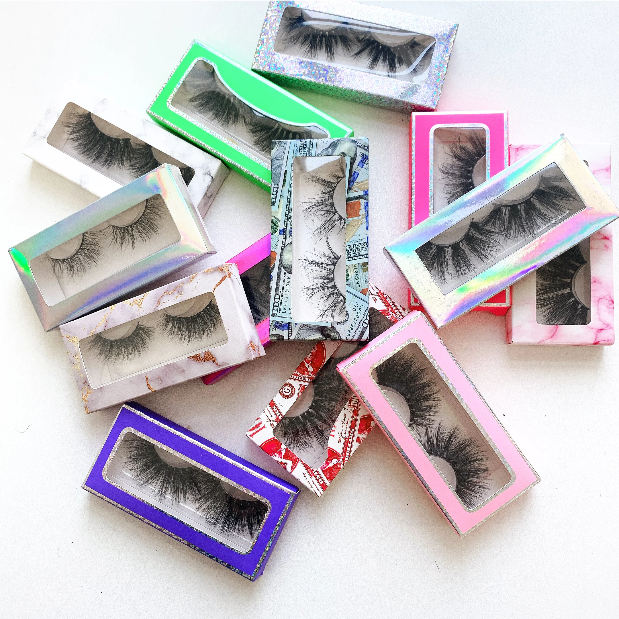 

Wholesale Private Label lashes3d 2021 Hot Sale Individual 3D Faux Mink Eyelashes False Eyelashes cases, Black color