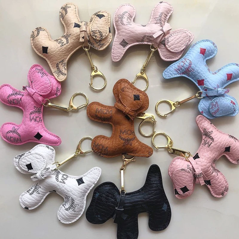 

New Lovely Dog Pendant Printing Bag Hang Key Ring, 4 color