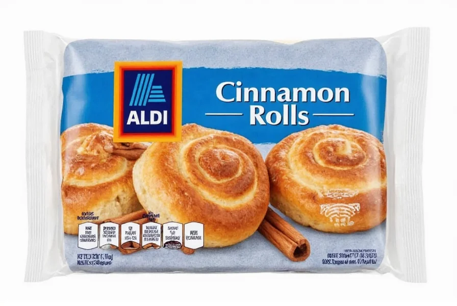 Perfectly baked Aldi cinnamon rolls on a white plate with cream cheese icing drizzled on top