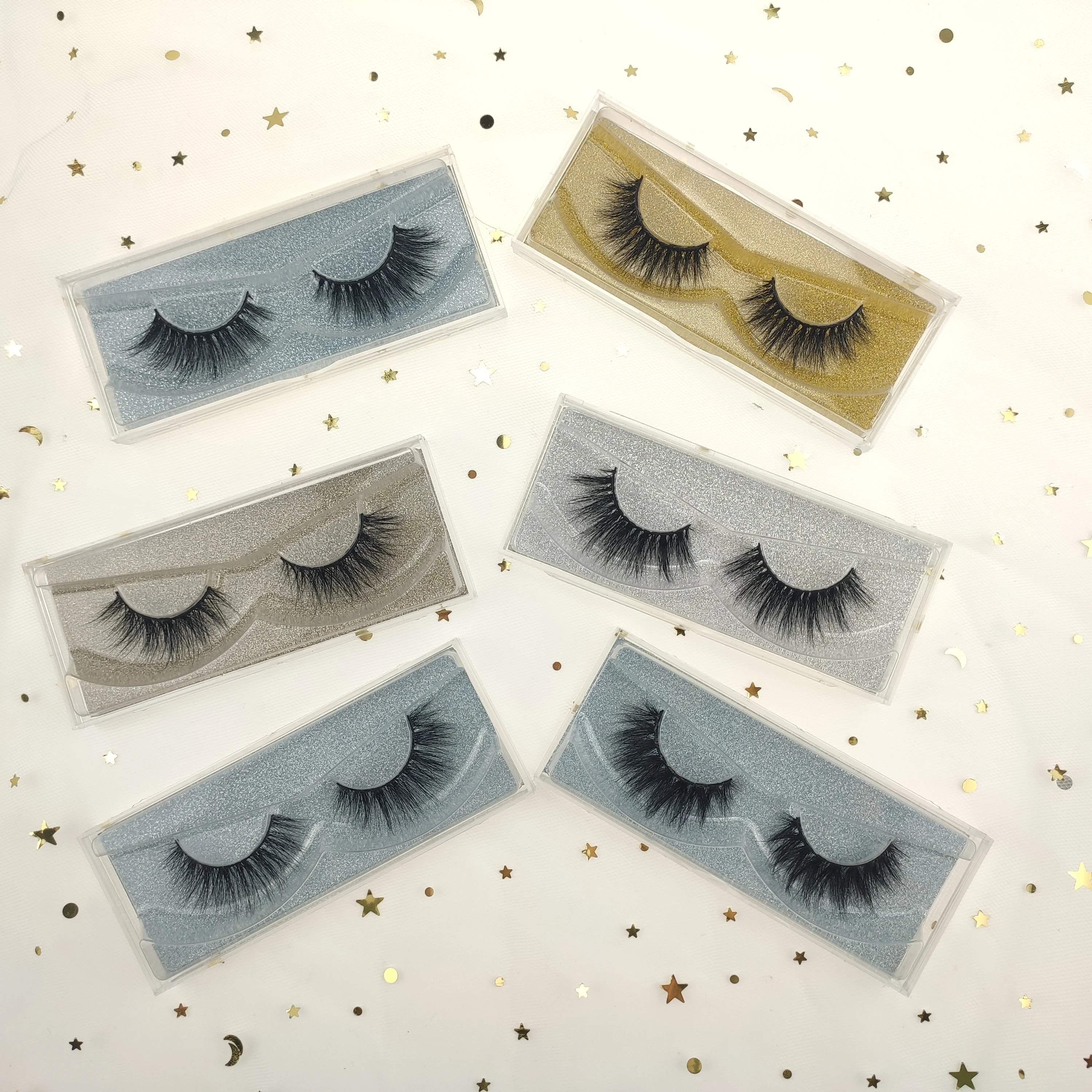 

dellya luxury 3d glue lashes regular top mink eyelashes high quality false lashes