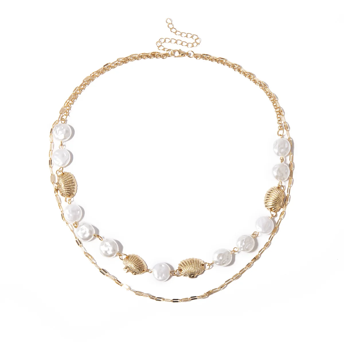 

newest model Alloy 2021 18k gold Pearl necklace for Beach