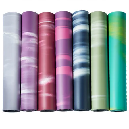 

Promotional Oem Travel Anti Slip Multi Color Contrast Color 5mm Pu Leather Natural Rubber Yoga Mat