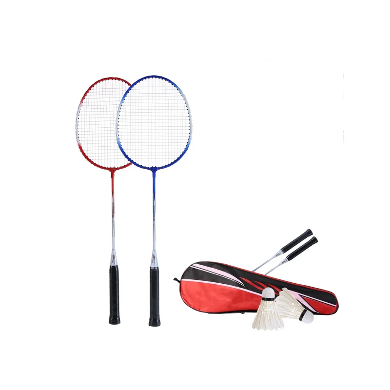 

Professional Badminton Rackets Set Ultra light Double Badminton Racquet Titanium Alloy Lightest Playing Badminton whole, 2 colors