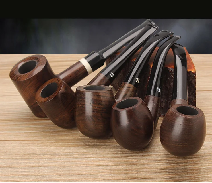 

Custom hand-made solid wood pipe 9mm flue gas filter, Brown