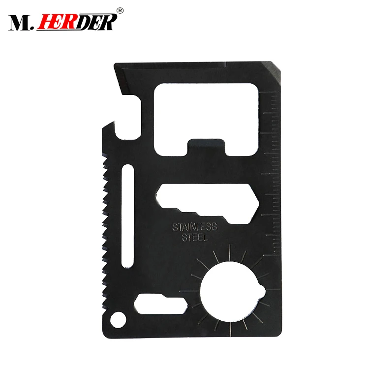 

China Wholesale Fashionable Survival Tool Card, Black, silver