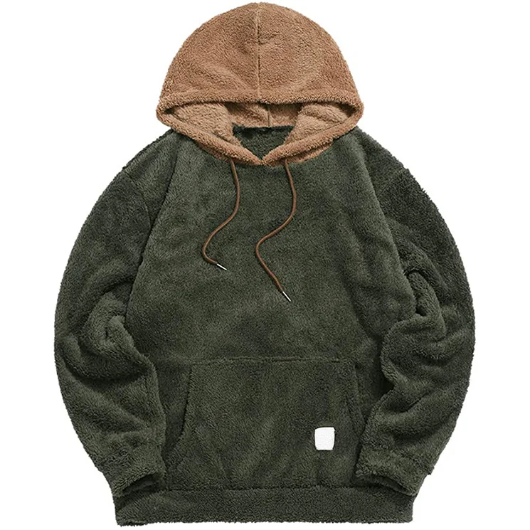 

Fuzzy Hoodie Unisex Men Sherpa Pullover Loose Fluffy faux fur hoodie