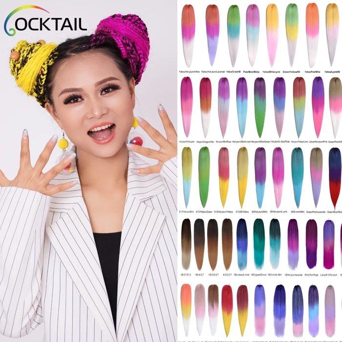 

Best Quality Pre Stretched Braiding Hair Ombre Color Braids